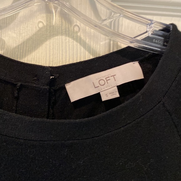 Loft Cherry Print Sweater with buttons down back - Picture 3 of 7